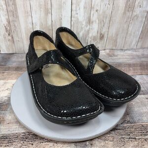 Alegria Day 561 Women’s Black Textured Leather Mary Jane Size EU 38 US 8/8.5
